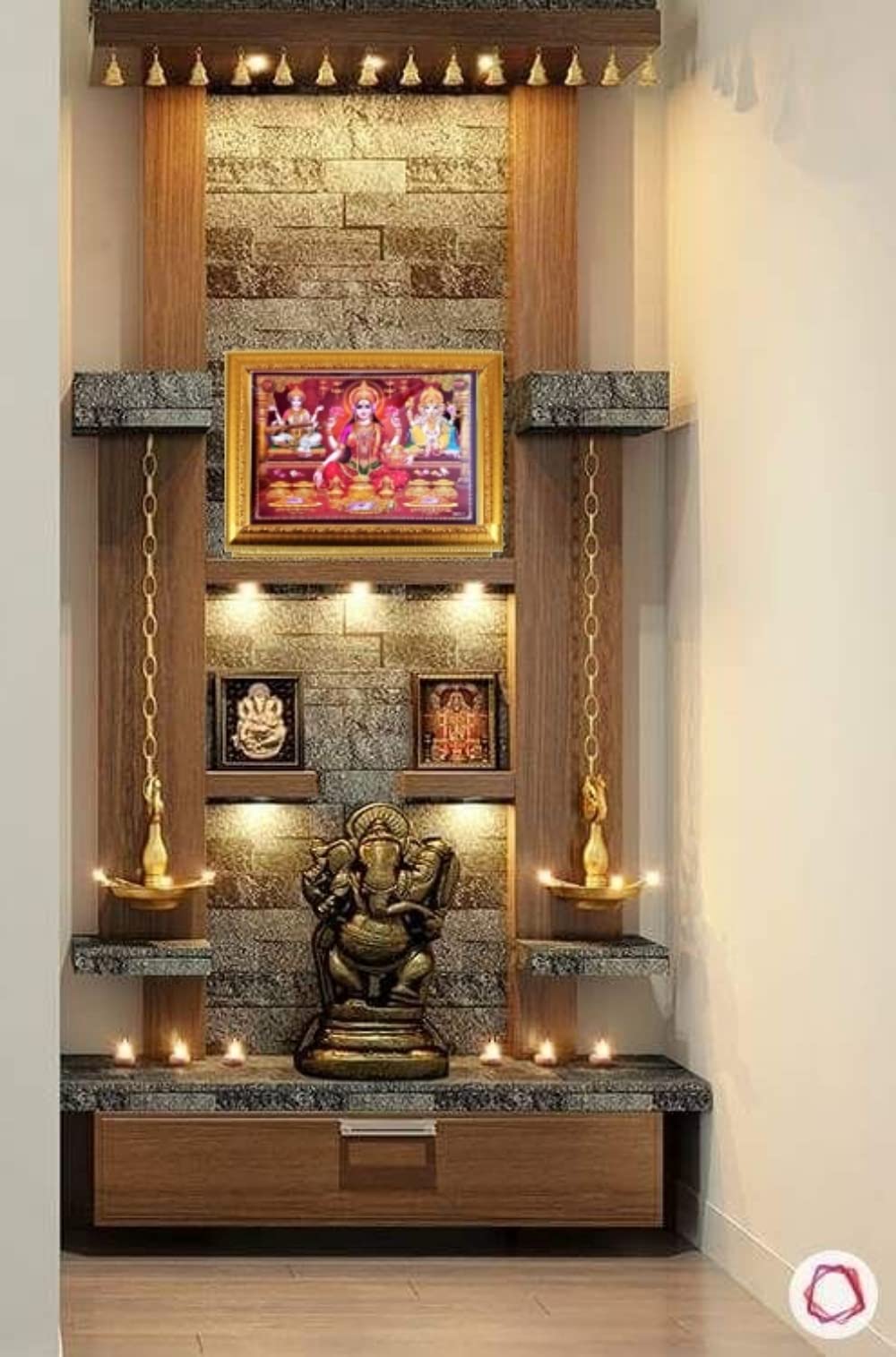 Suninow Goddess God Photo Frame for Pooja | Hindu Bhagwan Devi Devta Photo | God Photo Frames | Wall D  cor Photo Frame | Photo